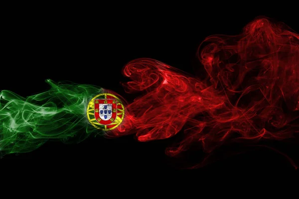 Dym flaga Portugalii — Zdjęcie stockowe