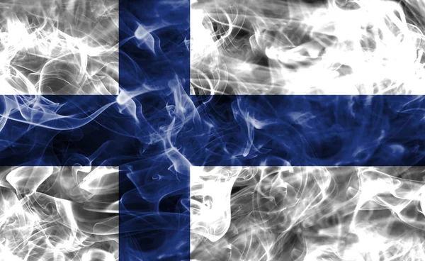 Finnország füst zászló — Stock Fotó