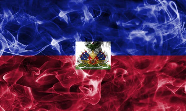 Haiti bandiera fumogena — Foto Stock