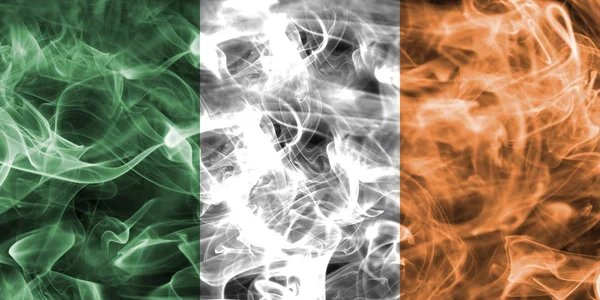 Ireland smoke flag — Stock Photo, Image