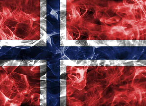 煙ノルウェー国旗 — ストック写真