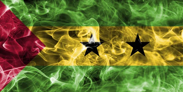 Bandera de humo Santo Tomé y Príncipe — Foto de Stock