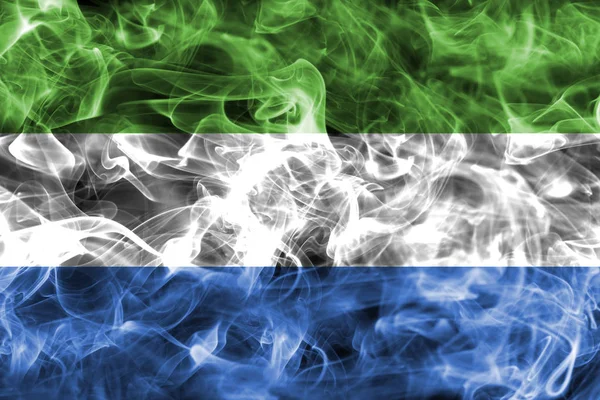 Vlajka Sierra Leone kouře — Stock fotografie