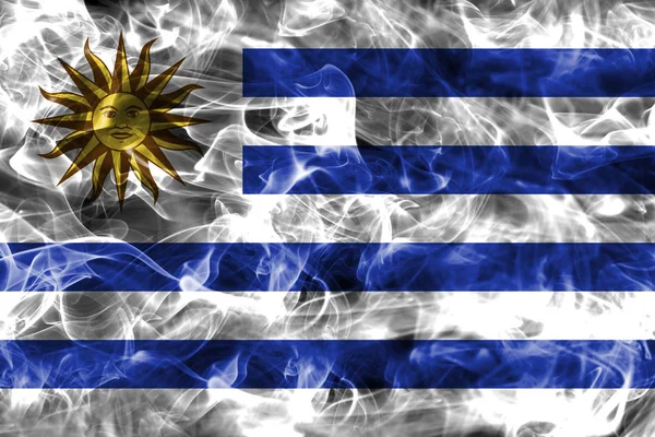 Uruguay smoke flag — Stock Photo, Image