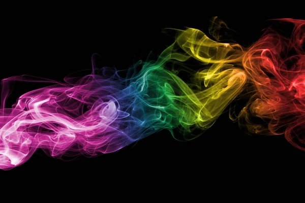Colorido arco-íris fumaça gay orgulho bandeira cores LGBT comunidade fl — Fotografia de Stock