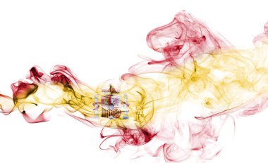 İspanya bayrağı duman