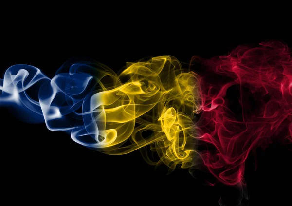 Chad smoke flag — Stock Photo, Image