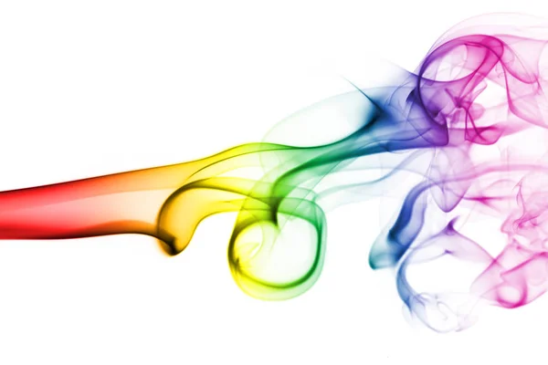 Colorido arco-íris fumaça gay orgulho bandeira cores LGBT comunidade fl — Fotografia de Stock