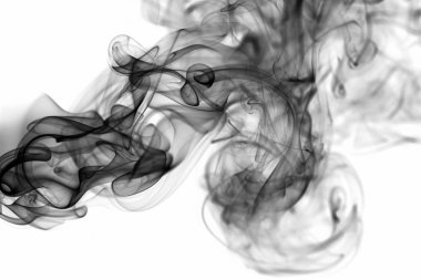 Siyah soyut duman dalga