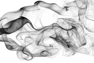 Siyah soyut duman dalga