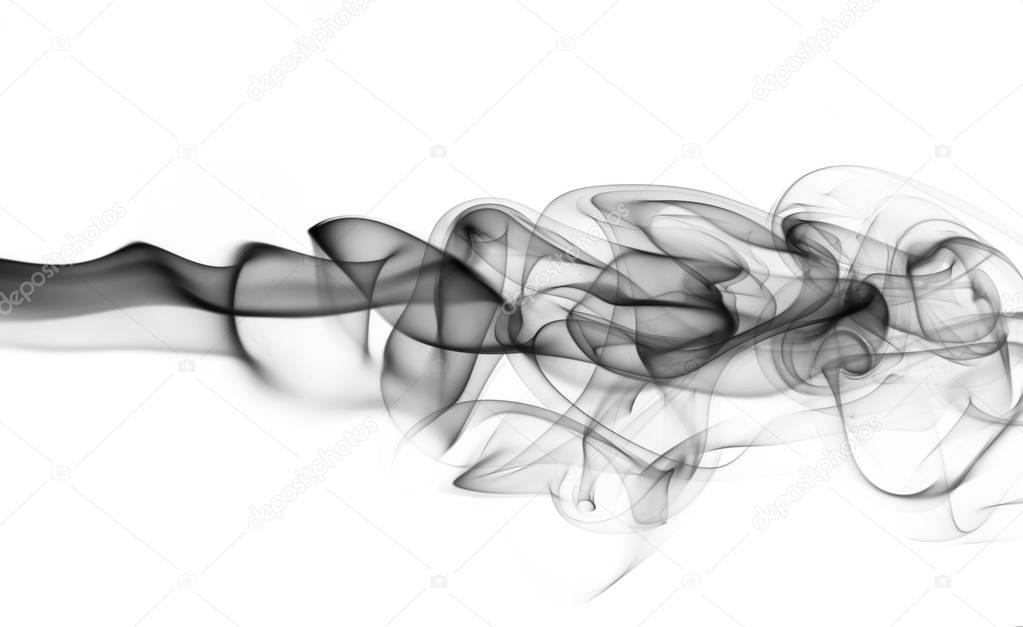 Black abstract smoke wave