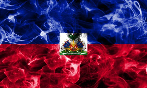 Bandeira de fumo Haiti — Fotografia de Stock