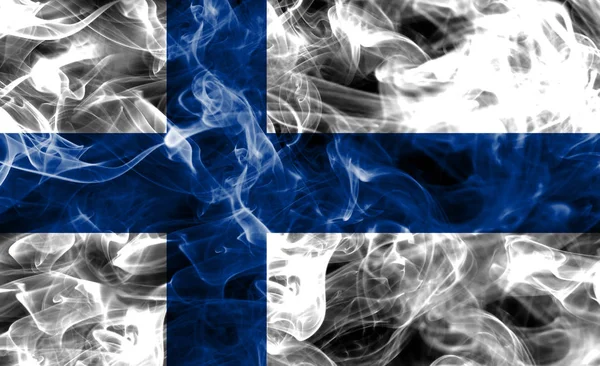 Finlandia bandiera fumogena — Foto Stock