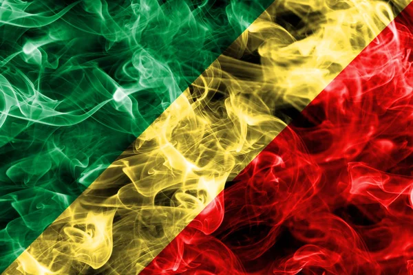 Vlag van Congo rook — Stockfoto