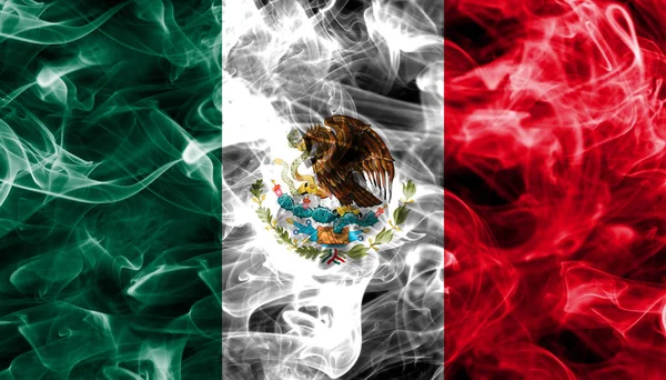 Messico bandiera di fumo — Foto Stock