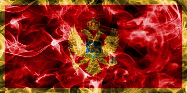 Vlag van Montenegro rook — Stockfoto