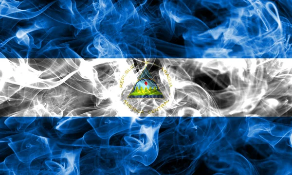 Σημαία της Νικαράγουας καπνού — Φωτογραφία Αρχείου