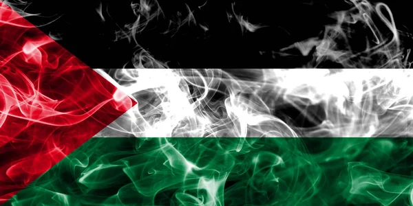 Palestine smoke flag — Stock Photo, Image