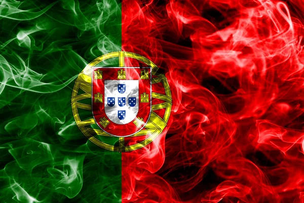 Flaga Portugalii dymu — Zdjęcie stockowe