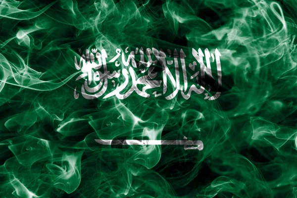 Saudiarabien rök flagga — Stockfoto