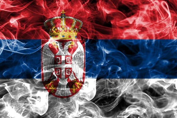 Serbia bandera de humo —  Fotos de Stock