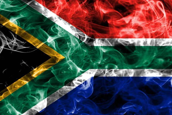 Vlag van Zuid-Afrika rook — Stockfoto