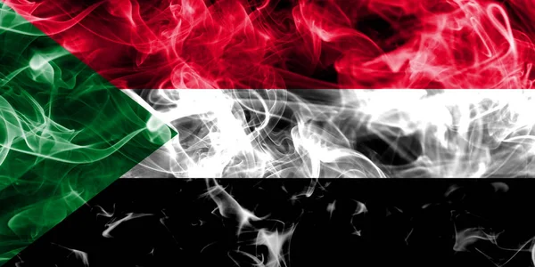Sudan rök flagga — Stockfoto
