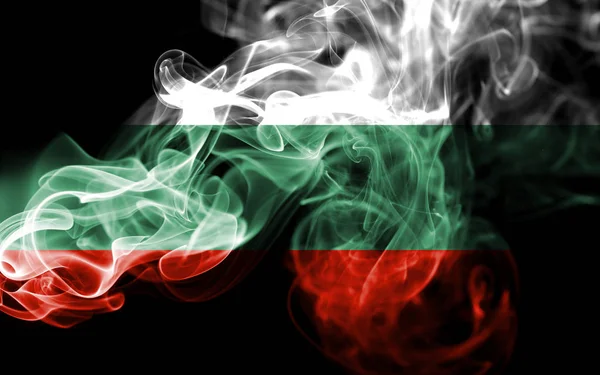 Bulgária füst zászló — Stock Fotó