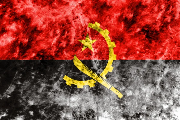 Régi Angola grunge háttér zászló — Stock Fotó