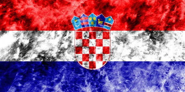 Гранж-флаг Старой Хорватии — стоковое фото