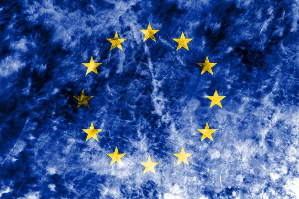Stará vlajka EU, vlajka Evropské unie — Stock fotografie