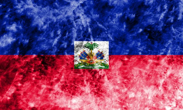 Velho Haiti grunge fundo bandeira — Fotografia de Stock