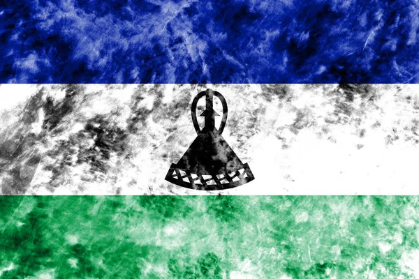 Stará Lesotho grunge pozadí vlajka — Stock fotografie