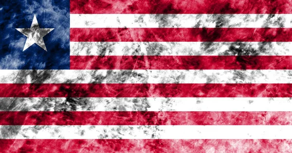 Antigua bandera de fondo grunge de Liberia — Foto de Stock