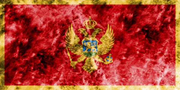 Stary Czarnogóra grunge tle flaga — Zdjęcie stockowe