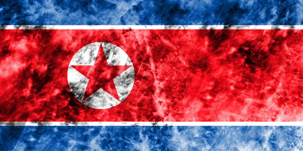 Oude Noord-Korea grunge achtergrond vlag — Stockfoto