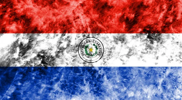 Старий Парагвай гранж фон прапор — стокове фото