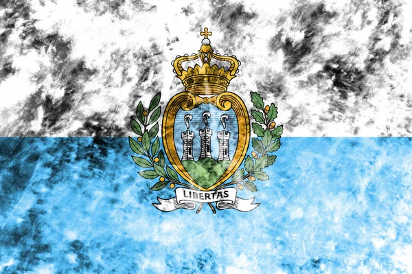 Old San Marino grunge background flag — Stock Photo, Image