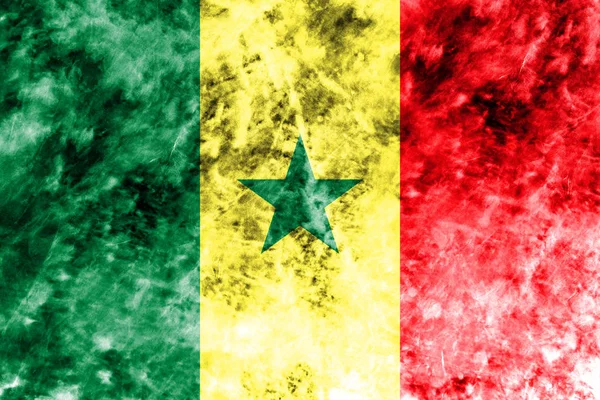 Eski Senegal grunge arka plan bayrak — Stok fotoğraf