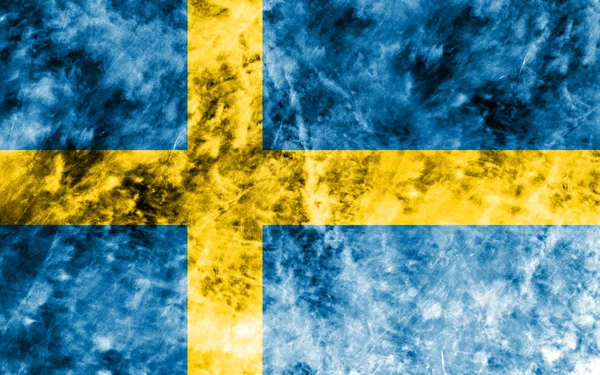 Old Sweden grunge background flag — Stock Photo, Image