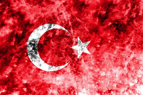 Antigua bandera de fondo de Turquía grunge — Foto de Stock