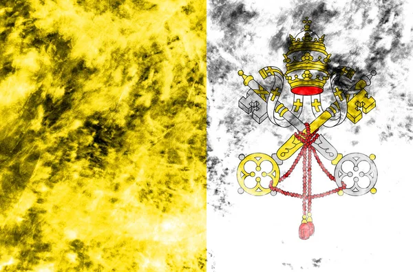Régi Vatikán grunge háttér zászló — Stock Fotó