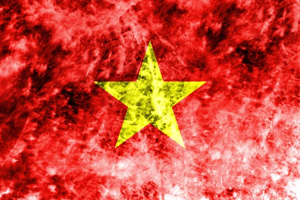 Régi Vietnam grunge háttér zászló — Stock Fotó