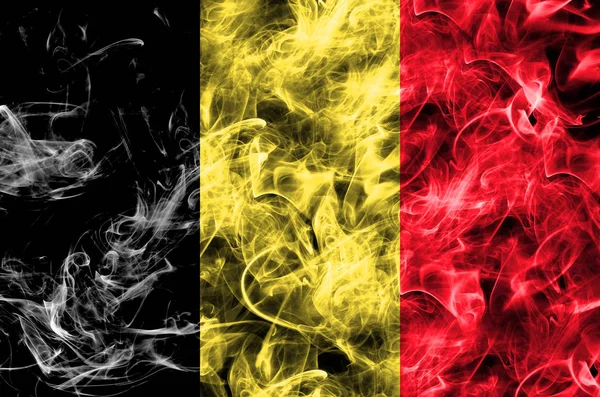 Belgien rök flagga — Stockfoto