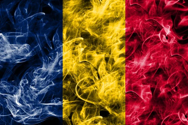 Chad smoke flag — Stock Photo, Image