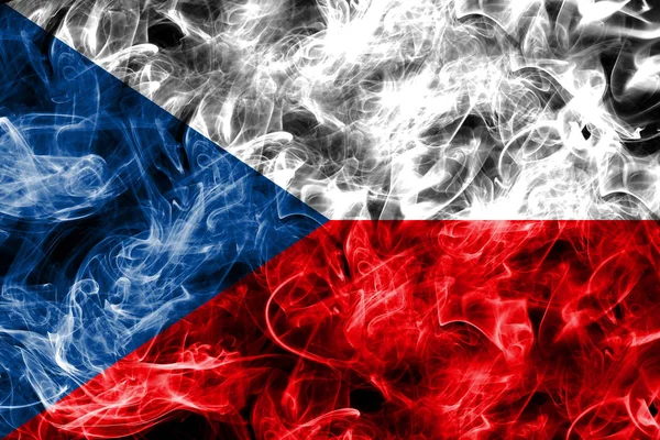Flaga dymna Republiki Czeskiej — Zdjęcie stockowe