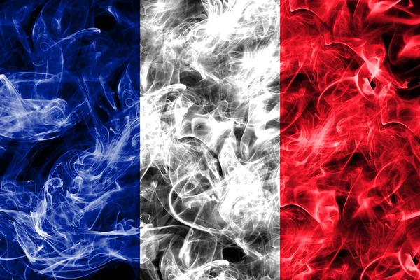 France drapeau fumé — Photo
