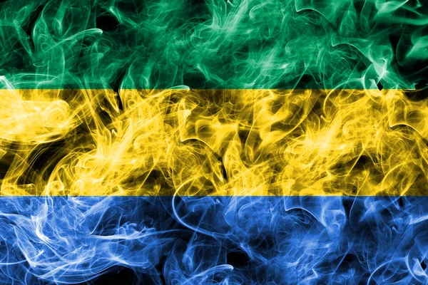 Vlajka Gabonu kouře — Stock fotografie