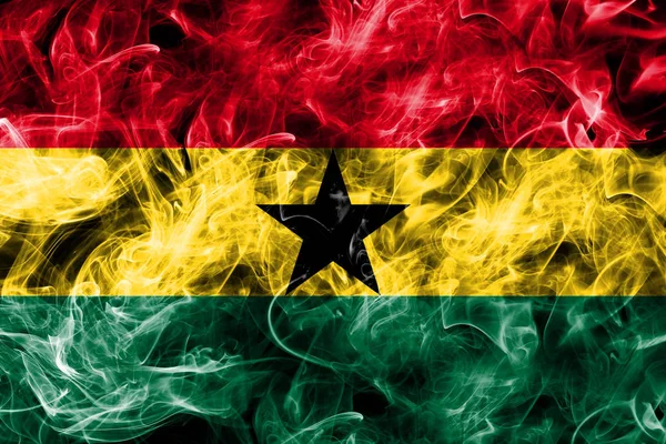 Bandera de humo Ghana — Foto de Stock