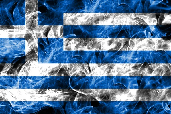 Bandeira de fumaça greece — Fotografia de Stock